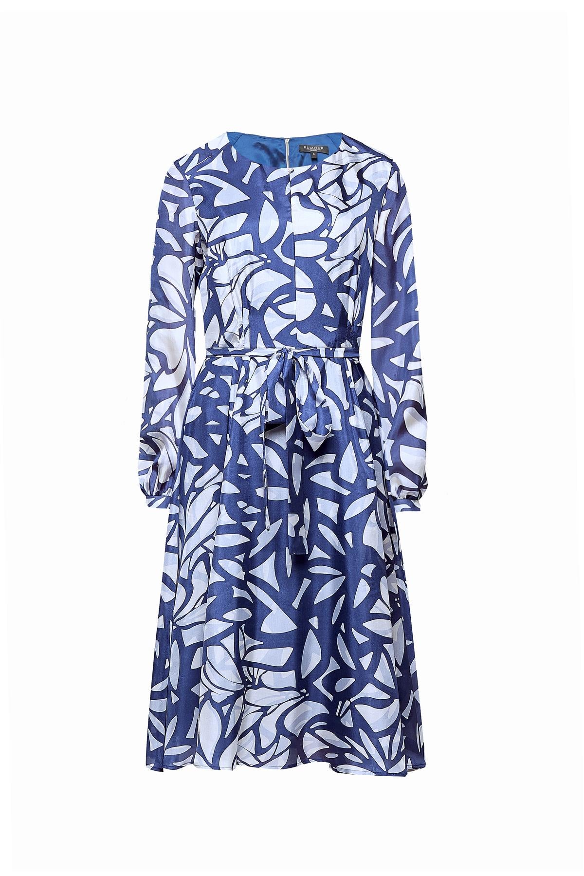 Printed Silk Midi Dress – RUMOUR LONDON